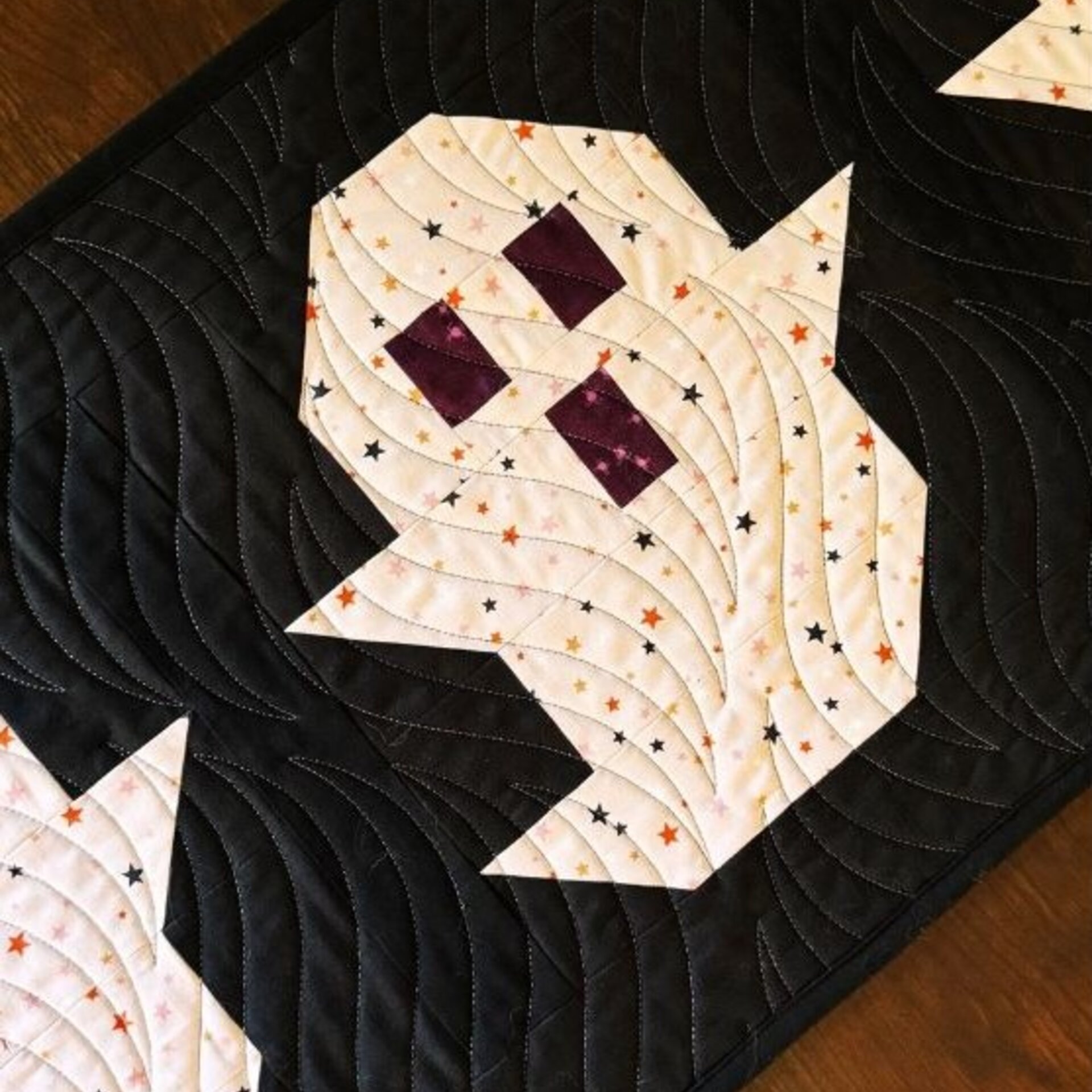 Halloween Quilted Table Runner, 47 X 14.5