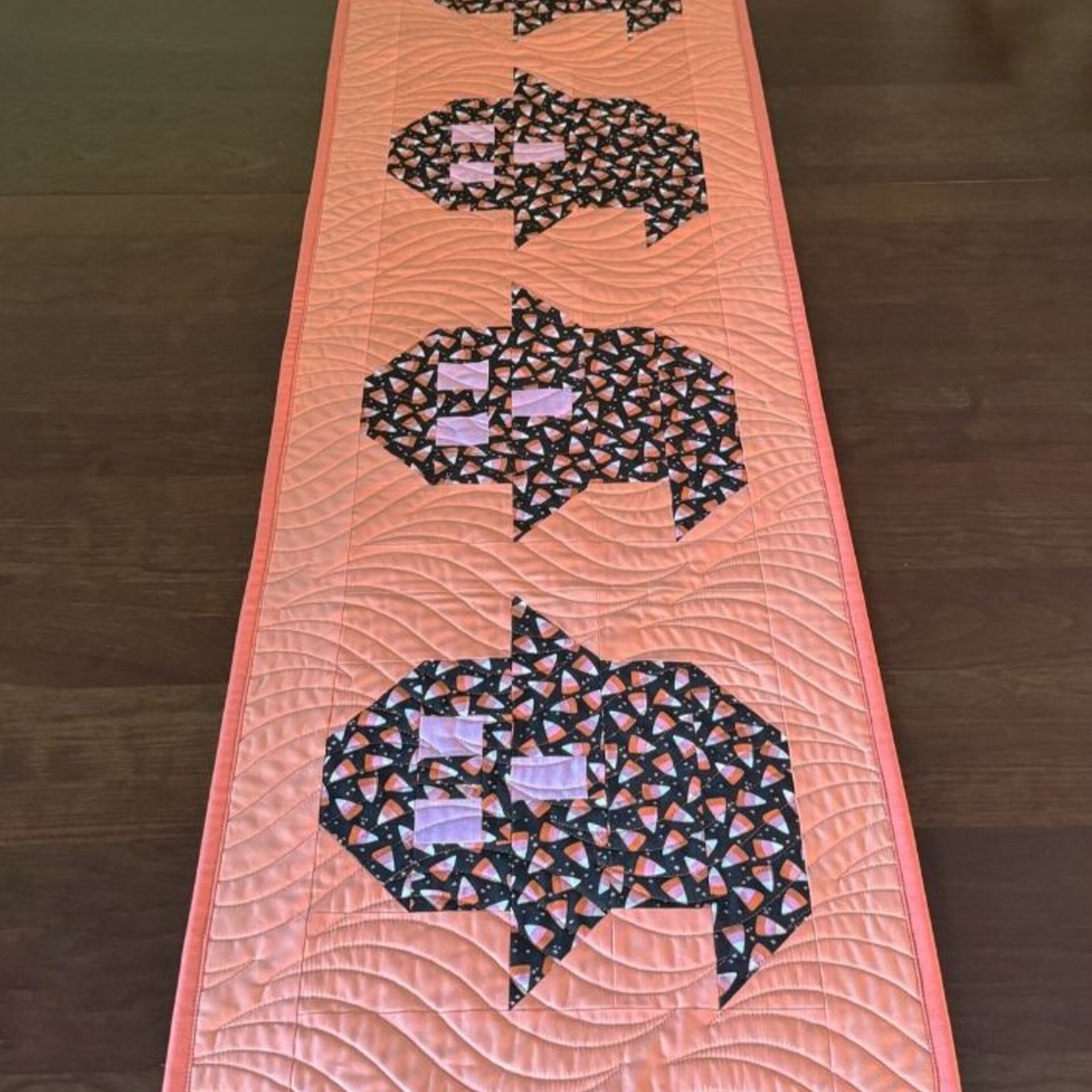 Halloween Quilted Table Runner, 47 X 14.5