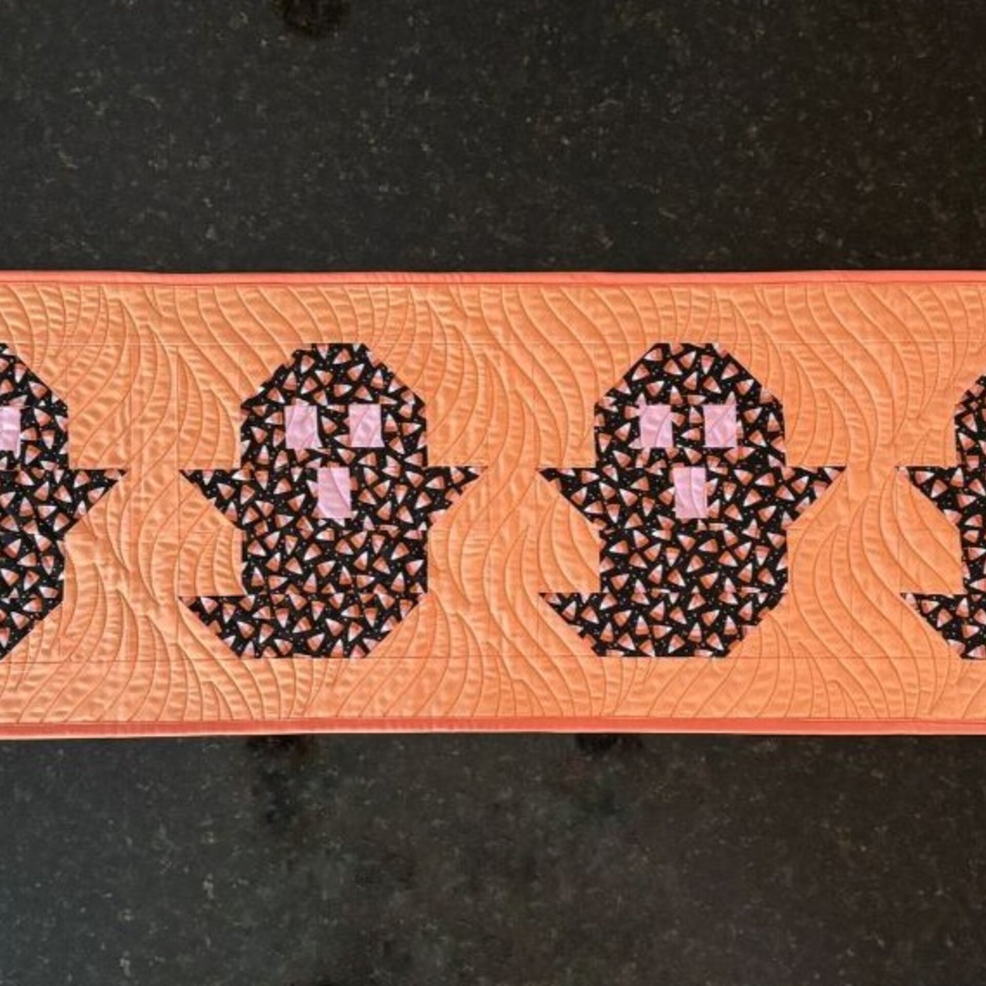 Halloween Quilted Table Runner, 47 X 14.5
