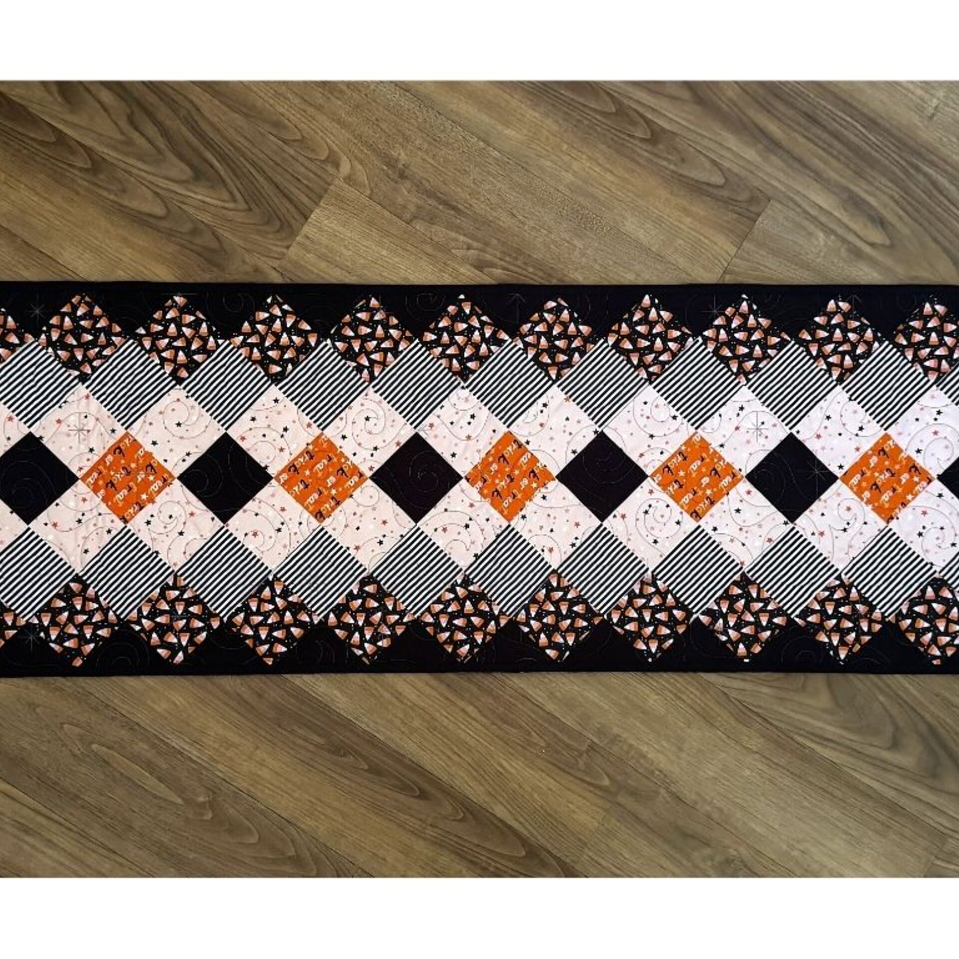 Halloween QuiltedTable or Bed Runner, 67 X 17
