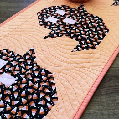 Halloween Quilted Table Runner, 47 X 14.5
